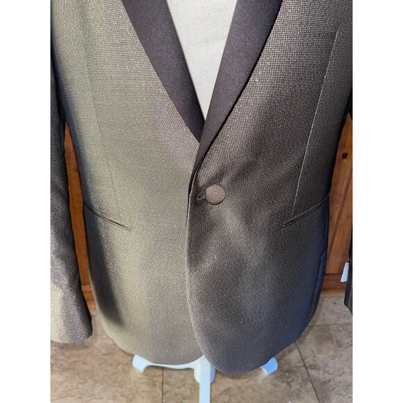 NWOT Mens Mark of Distinction Starlight Stone Metallic Slim Tuxedo Jacket 40R - Picture 1 of 14